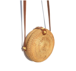 Bolso Redondo de Ratán Natural, Hecho en Vietnam, para Uso Diario, Playa, Viajes y Moda - Product Image 2