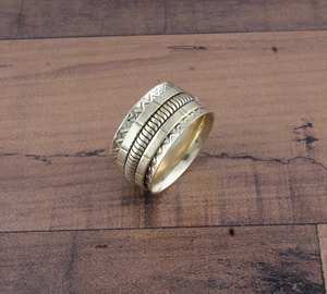 Wholesale Gold Plated <b>Spinner</b> <b>Ring</b> Classic Wedding Anniversary 925 Sterling <b>Silver</b> Gemstone <b>Ring</b> Band Stackable Women - Product Image 3