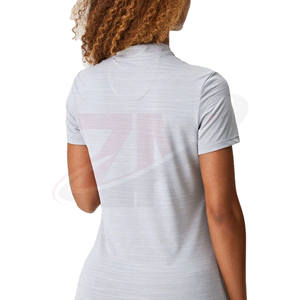 Camiseta Polo de Manga Corta para Mujer, de Secado Rápido, Corte Regular, Color Sólido, Tejida en 100% Poliéster - Product Image 3