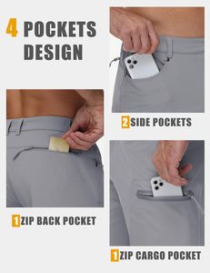 กางเกงขาสั้นผ้าแคนวาสสำหรับผู้ชายแบบกำหนดเองสำหรับฤดูร้อน แห้งเร็ว ระบายอากาศได้ดี เหมาะสำหรับเดินป่าและเล่นกีฬา มีกระเป๋า ป้องกันการฉีกขาด ลายพิมพ์ใหม่ - Product Image 5