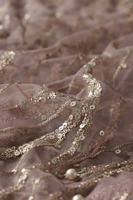 Tissu ethnique brodé de qualité supérieure avec paillettes et perles, durable et écologique, recyclable pour les robes de mariée et de soirée