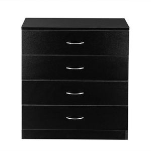 Cassettiera Moderna Contemporanea a 4 Cassetti Nera Semplice per Arredamento Casa, Ideale per Seminterrato, Fattoria, Appartamento, Camera da Letto - Product Image 3