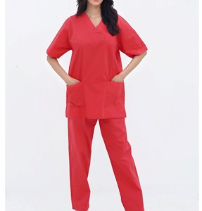 <b>Nurse</b> <b>Scrub</b> Comfortable Anti-Wrinkle Durable Polyester/Cotton Woven Fabric Breathable High Quality Hospital Use Customizable - Product Image 6