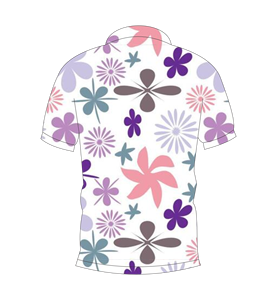 เสื้อโปโลผู้ชายสีขาวพิมพ์ลายดอกไม้พาสเทลแขนสั้นลำลองสำหรับฤดูร้อนเสื้อยืดกอล์ฟ - Product Image 2