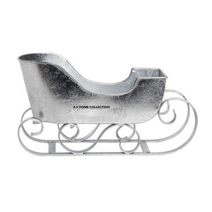 Caja Decorativa Navideña Metálica Vintage con Acabado Liso, Trineo de Navidad, Santa Claus, Adorno Decorativo para el Hogar - Product Image 3