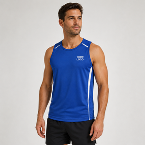 Mesh Tank Top Blank Plain <b>No</b> <b>Logo</b> Wide Strap Design Quick Dry Polyester Fabric Custom Factory Direct For Yoga Fitness Soft - Product Image 1