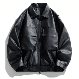 Chaquetas de Cuero de Alta Calidad al por Mayor para Hombre, Fabricación de Chaquetas con Cierre para Hombre, Chaquetas de Cuero Sintético con Color Personalizado - Product Image 1