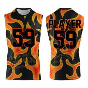Ensemble d'uniformes de football américain personnalisés 7v7 respirants grande taille à bas prix, imprimés par transfert thermique, avec sac à dos 100 % polyester - Product Image 2