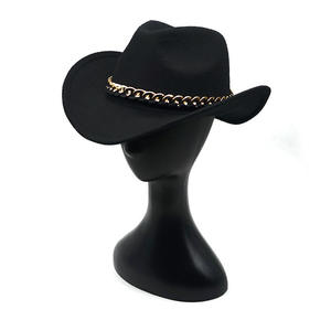 Sombrero Fedora al por mayor para hombres y mujeres, estilo vaquero occidental, de lana con cuero - Product Image 5