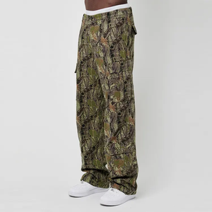 Pantalon cargo camouflage pour homme, taille élastique, plusieurs poches, respirant, style vêtements de travail, pour l'automne - Product Image 4