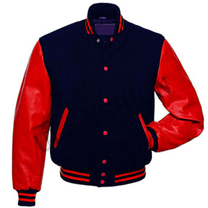 Chaqueta Varsity Elegante, Chaqueta Letterman Contemporánea, Bordado Personalizado, Cuello Acanalado Premium, OEM ODM, Venta al Por Mayor, Fábrica Mayorista - Product Image 1