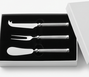 Juego de cuchillos para queso de acero inoxidable con mango acanalado, herramientas de cocina duraderas para servir queso y uso en restaurantes - Product Image 3