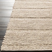 Tapis rectangulaire en coton tissé plat, couleur unie beige, lavable, pour la décoration de la maison et du salon, 1 pièce pour meubles et intérieur