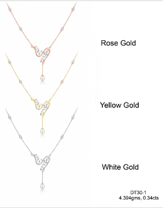 Collier Mangalsutra en or de luxe avec diamants cultivés en laboratoire certifiés IGI, 22 diamants, pour un usage quotidien, cadeau de fiançailles ou de mariage - Product Image 1