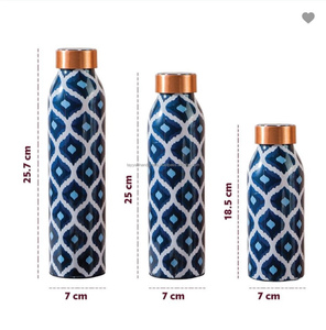 Antique Copper <b>Water</b> <b>Bottle</b> Direct Drinking Hammered Copper Ayurveda Benefits Tablet Leak-Proof <b>Running</b> - Product Image 3