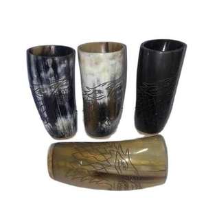 Regalo medieval único, regalo de cristal con temática nórdica, cuerno histórico, artículos de bar con temática vikinga, taza coleccionable de fantasía - Product Image 6