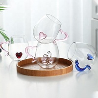 Taza de Vidrio de Borosilicato con Figura de Animal 3D, Ecológica y Saludable, para Café, Té, Agua, Leche y Otras Bebidas, Personalizable por Sublimación