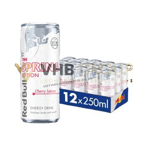 Bebida Energética RedBull Cherry Sakura, Fabricante del Reino Unido, 12x250ML, 12 Meses de Caducidad, Venta al Por Mayor - Product Image 2