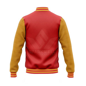 SPARKWELL INDUSTRY <b>Men's</b> Winter Letterman <b>Jacket</b>-Eco-Friendly Breathable Customized Front Logo Soft Polyester/Cotton Material - Product Image 2