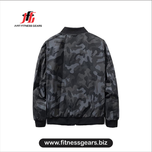 Blouson bomber décontracté bleu clair pour homme, veste bomber coupe-vent pour l'automne, fermeture éclair, veste pour homme - Product Image 1
