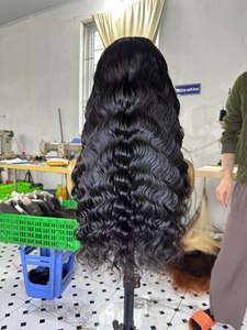Peluca de cabello humano rizado indio Remy de tamaño mediano al por mayor, hecha a mano, sin dejar espacio delgado, cabello camboyano - Product Image 2