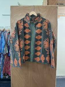 เสื้อแจ็คเก็ตกำมะหยี่ปักลาย คอจีน แบบสองด้าน ลายดอกไม้ สำหรับฤดูใบไม้ร่วงและฤดูหนาวสำหรับผู้หญิง - Product Image 5
