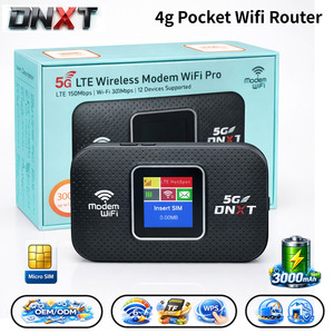 Routeur 4G DNXT avec carte SIM, WiFi6 300 Mbps, <span class=keywords><strong>Internet</strong></span> mobile, WPS, 3000 mAh, Wi-Fi de poche, mode AP, routeur 4G USB pour les voyages - Product Image 1