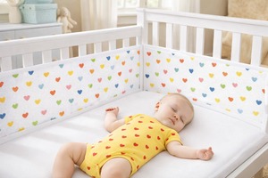 Protège-lit bébé en coton 100% biologique personnalisable, respirant, sûr, doux et réglable - Product Image 3
