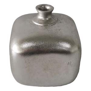 Jarrón de Flores de Metal Plateado de Lujo al por Mayor, Elegante Centro de Mesa Cuadrado para Eventos de Boda, Arreglos Florales - Product Image 1