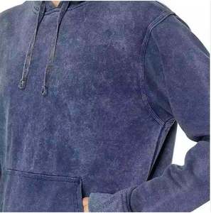 Sudadera con Capucha para Hombre, Color Sólido, Algodón Lavado, Felpa Francesa, Corte Regular, Informal, para Otoño - Product Image 2