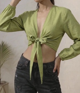 Top Corto de Moda al por Mayor para Mujer, Estilo Veraniego, Ajustado al Cuerpo, Perfecto para Uso Casual, Básico pero de Alta Calidad - Product Image 4