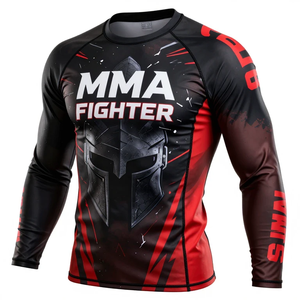 Rashguard de compresión para hombre, estilo casual para luchadores de MMA, transpirable, cómodo, el mejor estilo, venta al por mayor, gran éxito de ventas - Product Image 4