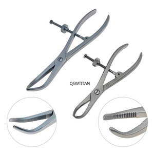 Pinzas de reducción de falanges dentadas, para sujeción ósea, autoclavables, de acero inoxidable, instrumentos quirúrgicos ortopédicos de Surgiright - Product Image 1