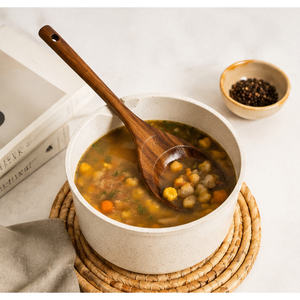 Cucharas de cocina de madera, juego de 5 utensilios de cocina de madera, logotipo personalizado, espátula y cucharón de madera ecológicos para utensilios de cocina antiadherentes - Product Image 4