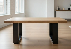 Contemporary <b>Round</b> Solid Wood and Metal Coffee <b>Table</b> | Multi-Functional Accent & <b>Side</b> <b>Table</b> for Living Room, Home Furniture - Product Image 2