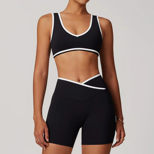 Conjunto de Yoga para Mujer de 2 Piezas, Ropa Deportiva para Gimnasio, Leggings de Cintura Alta, Sujetador Deportivo, Ajuste Flexible y Delgado - Product Image 5