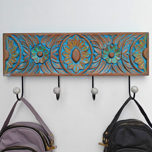 Smart Art Wood Carving MDF Wood Carved <b>Wall</b> <b>Hooks</b> for Clothing Eco Friendly Handmade Modern <b>Wall</b> Decor <b>Key</b> Racks Engineered Wood - Product Image 2