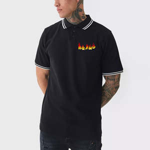 T-shirt polo pour homme en coton à manches courtes personnalisé, tissu doux avec logo brodé, polo respirant de haute qualité - Product Image 6