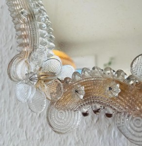 Espejo de Cristal de Murano Veneciano Vintage - Product Image 3