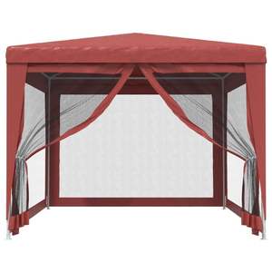 Red 9.8'x13.1' HDPE <b>Wedding</b> & <b>Party</b> <b>Tent</b> with 4 Mesh Sidewalls - Product Image 3