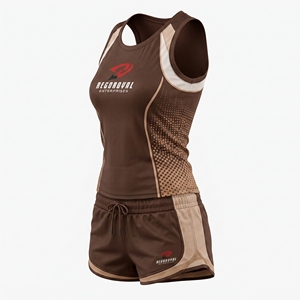 Ensemble moderne deux pièces pour femme : haut sans manches respirant et short assorti – Tenue d'été sportive - Product Image 3