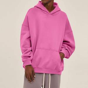 Sweat-shirt à capuche tricoté rouge tendance, coupe ample, épaules tombantes, capuche à cordon, style streetwear décontracté - Product Image 2
