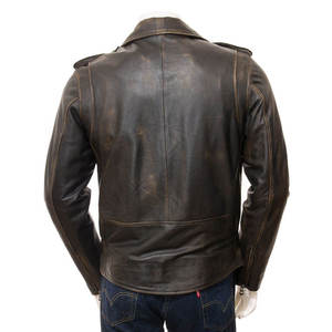 Veste en cuir véritable et toile pour homme, prix de gros, taille personnalisée, fermeture éclair sur le devant, écologique, respirante, style urbain, veste d'hiver - Product Image 2