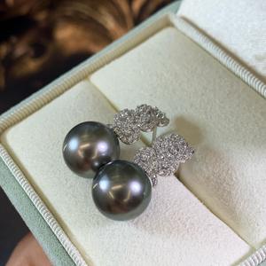 S925 <b>Silver</b> Minimalist Temperament 10-11MM Freshwater <b>Pearl</b> <b>Earrings</b> for Women Strong Light Versatile Natural Beauty - Product Image 1