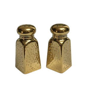 Saleros y Pimenteros Individuales Victoria Gold Gilded, Saleros y Pimenteros Pickard de Oro Antiguo con Elegante Decoración para Mesa de Comedor - Product Image 1