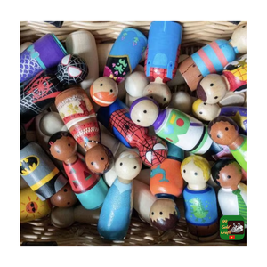 Figurines en bois à peindre, jouets éducatifs pour enfants, unisexe, design fini, fabriqué au Vietnam pour la peinture - Product Image 1