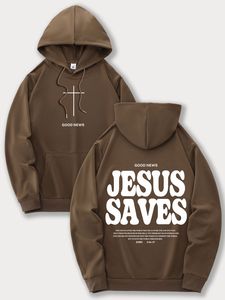 Sudadera con Capucha para Hombre con Diseño de Estampado de Cruz, 100% Algodón, Sudadera de Invierno - Product Image 6