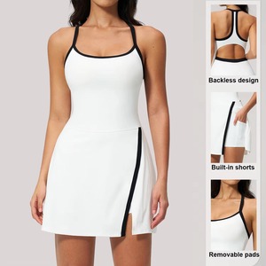 Jupe plissée personnalisée pour femme, taille haute, 2 en 1, sportive, pour la course à pied, le tennis, le paddle, le golf, le pickleball, avec poche - Product Image 1