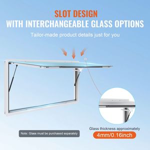 Finestra di Servizio in Alluminio per Food Truck 64"x40" con Porta a Tendina e Gancio di Traino 85 Stand Serv, Adatta per Negozi di Alimentari - Product Image 3