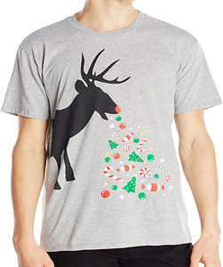 Men's Black <b>Christmas</b> Spider Pattern <b>T</b>-<b>Shirt</b> Short Sleeve O-Neck Casual Knitted Fabric Regular Fit Printed Design - Product Image 4